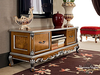 ТВ тумба из массива дерева с полками MODENESE GASTONE 12111