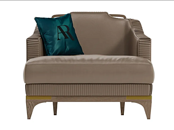 Кресло с подлокотниками из кожи AR INTERIORS  Alexander A81 фабрика AR Interiors из Италии