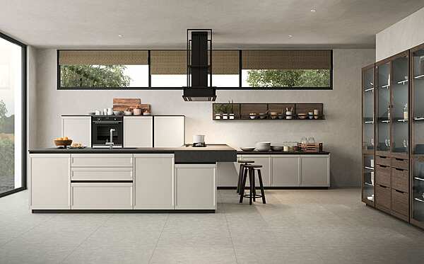Кухня с островом из дерева LUBE CUCINE Flavour 11 фабрика LUBE CUCINE из Италии. Фото №1