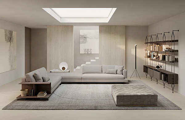 Секционный диван с обивкой из ткани Frigerio Davis Book 12138 фабрика Frigerio из Италии. Фото №3