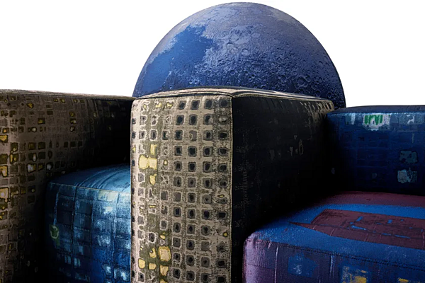 Секционный диван с мягкой спинкой из ткани Notturno CASSINA NY695244 фабрика CASSINA из Италии. Фото №3