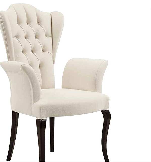 Кресло из массива дерева с мягкой обивкой DECORA ( LCI STILE) N002C фабрика DECORA ( LCI STILE) из Италии. Фото №1