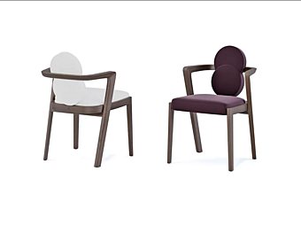 Кресло с обивкой из ткани и деревянным основанием PAOLO CASTELLI Enso SED.ENSO.700.SUP фабрика Paolo Castelli из Италии