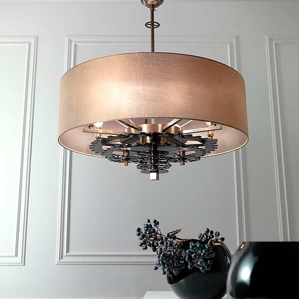 Люстра из полированной латунной конструкции и железных шестерен, оловянной отделки  SIGMA L2  7180 фабрика SIGMA L2 из Италии. Фото №2