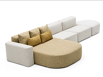 Диван-кровать с обитой спинкой из ткани VARASCHIN Belt Daybed Compact 221DC, 221DCA фабрика VARASCHIN из Италии