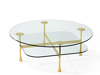Круглый кофейный стол из стекла GHIDINI1961  Da Vinci RH102PB113 фабрика GHIDINI1961 из Италии