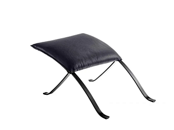 Табурет из обитой кожи с мягкой спинкой ENRICO PELLIZZONI Mood фабрика ENRICO  PELLIZZONI из Италии