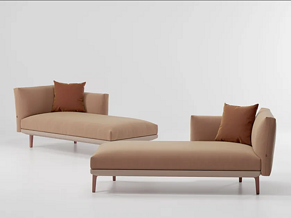 Диван-лежак с обитой спинкой из ткани KETTAL BOMA KS2500600 фабрика KETTAL из Италии. Фото №1