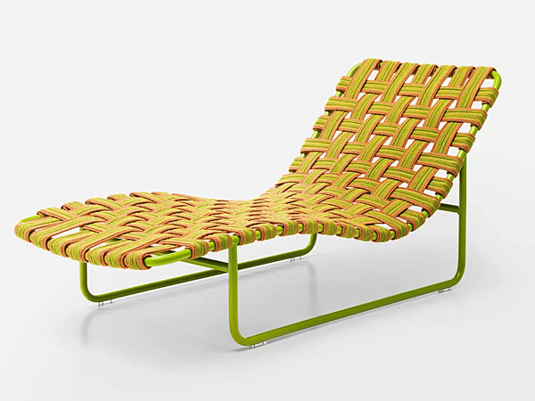 Шезлонг из порошкоокрашенного алюминия с мягкой спинкой PAOLA LENTI Baleari B235GA фабрика PAOLA LENTI из Италии. Фото №1