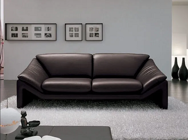 Диван на два места с обитой спинкой из ткани MitoHome Noctua фабрика MitoHome из Италии. Фото №1