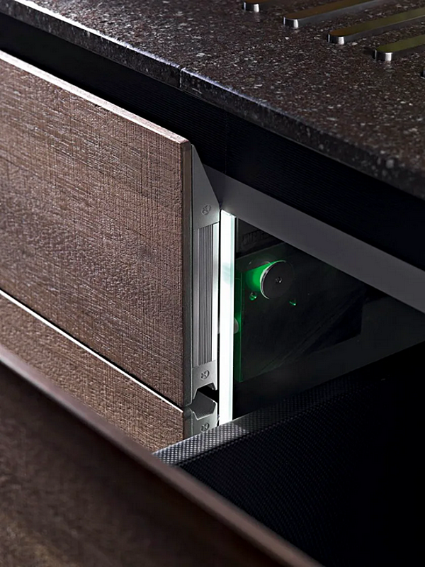 Кухня с фасадами из ореха VALCUCINE Artematica Tactile Hezelnut фабрика VALCUCINE из Италии. Фото №3