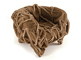 Кресло с подлокотниками из ткани Grinza Edra GRZ010