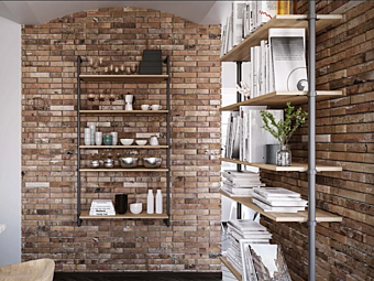 Настенная книжная полка из металла DAMIANO LATINIn Pipe фабрика DAMIANO LATINI из Италии