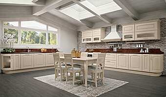 Кухня из массива дерева с островом LUBE CUCINE Veronica 9