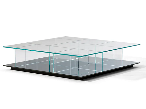 Кофейный столик квадратной формы из стекла CASSINA Mex фабрика CASSINA из Италии. Фото №1