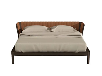 Двуспальная кровать из дерева с мягкой спинкой Gervasoni Yelek 90 фабрика Gervasoni из Италии