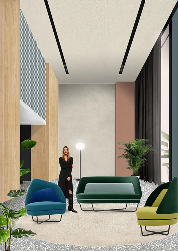 Кресло с мягкой спинкой из бархата Adrenalina BIXIB1P фабрика ADRENALINA из Италии. Фото №3