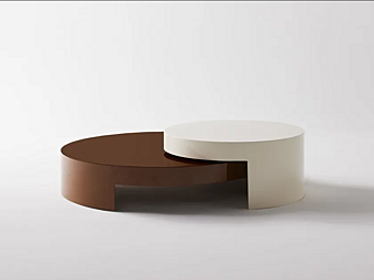 Круглый деревянный кофейный столик Nube Italia TURN N170001 + N170004 фабрика Nube Italia из Италии