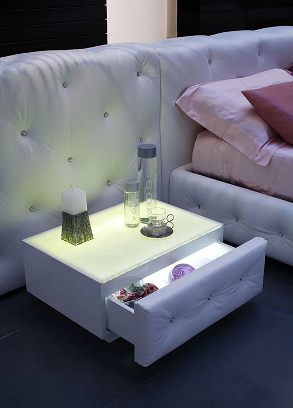 Кожаная двуспальная кровать с мягкой спинкой MitoHome Auriga фабрика MitoHome из Италии. Фото №6