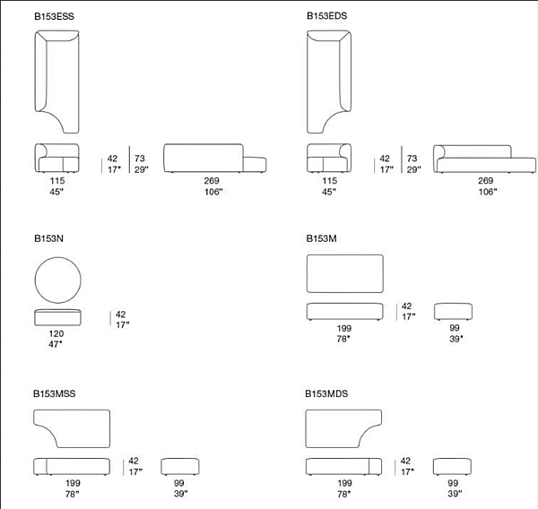 Модульный диван со съемным чехлом из ткани PAOLA LENTI WALT B153ADS/B153ASS/B153N фабрика PAOLA LENTI из Италии. Фото №9