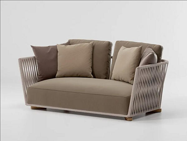 Диван с обитой спинкой на два места из ткани KETTAL GRAND BITTA KS7003100 фабрика KETTAL из Италии. Фото №1