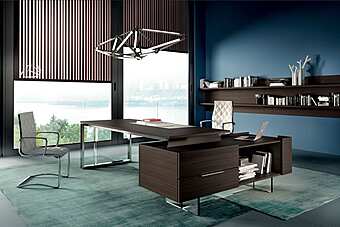 Письменный стол с тумбой DELLA ROVERE Biquadro D273190 фабрика DELLA ROVERE из Италии