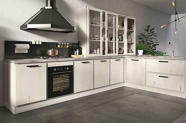 Кухня с полуостровом из материала LUBE CUCINE Provenza 10 фабрика LUBE CUCINE из Италии. Фото №2