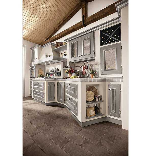 Кухня из популярового дерева с ручками LUBE CUCINE Beatrice 3 фабрика LUBE CUCINE из Италии. Фото №2