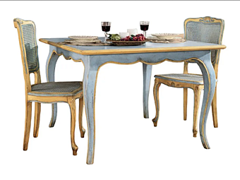 Квадратный стол из массива дерева Interiors Italia PR402