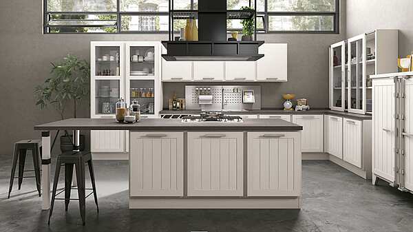 Кухня с островом из материала LUBE CUCINE Provenza 4 фабрика LUBE CUCINE из Италии. Фото №3