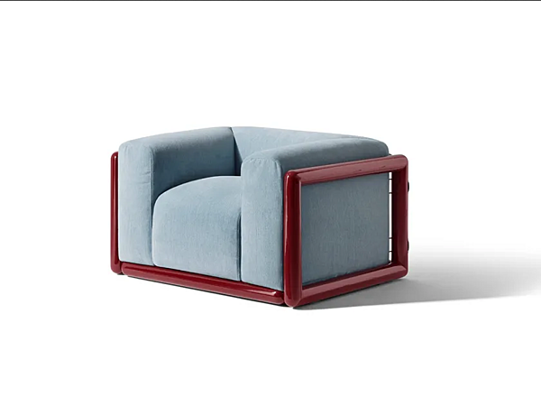 Кресло с подлокотниками из ткани CASSINA Cornaro фабрика CASSINA из Италии. Фото №2