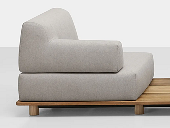 Угловое тканевое кресло для сада с подлокотниками Kristalia Palco 04PAL01SBS