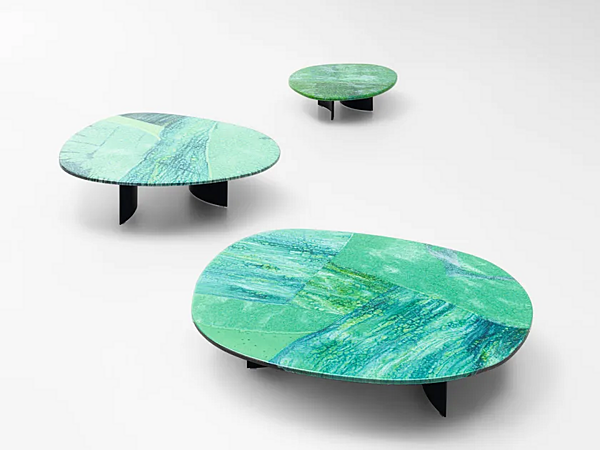 Боковой столик из глазурированного лавы PAOLA LENTI Isole B108F фабрика PAOLA LENTI из Италии. Фото №1