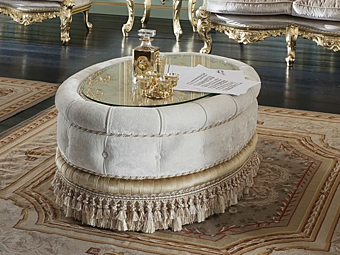 Овальный кофейный стол из ткани MODENESE GASTONE 15617