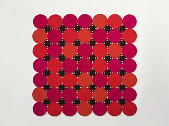 Квадратный ковер из веревки с геометрическим рисунком PAOLA LENTI Zoe TZOE03