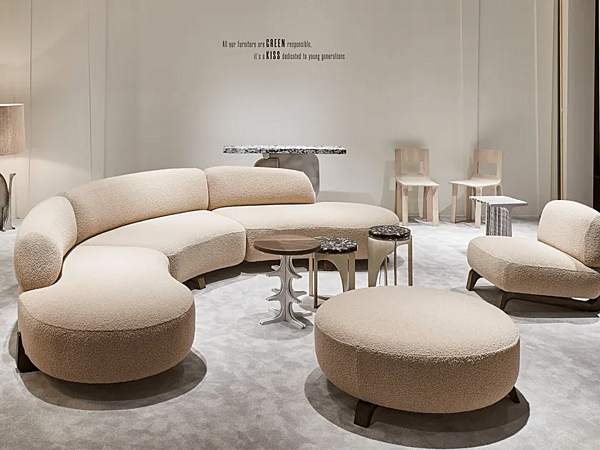 Диван с обитой спинкой на три места из шерсти PAOLO CASTELLI Vao Sofa SED.VAOS.110.SUP фабрика Paolo Castelli из Италии. Фото №3