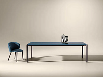 Прямоугольный стеклянный стол LAGO Correr Slim