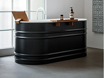 Овальная свободностоящая стальная ванна AGAPE Vieques XS фабрика Agape из Италии