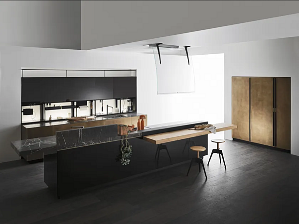 Кухня с островом из латуни VALCUCINE Armatica Antique Brass фабрика VALCUCINE из Италии. Фото №2