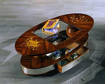 Низкий кофейный столик из дерева CARPANELLI Arte TL26 фабрика CARPANELLI из Италии