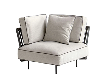 Угловое кресло с тканевой обивкой коллекции POTOCCO Soul 960/P фабрика POTOCCO из Италии