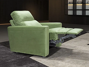 Кресло с подлокотниками из ткани с подголовником MitoHome Vera фабрика MitoHome из Италии