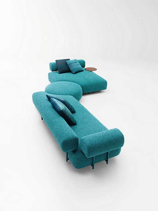 Секционный садовый диван с тканевой обивкой PAOLA LENTI Сантorini B236P+B236AS+B236D+B236SC+B236B+B236TM+B236TT фабрика PAOLA LENTI из Италии. Фото №2