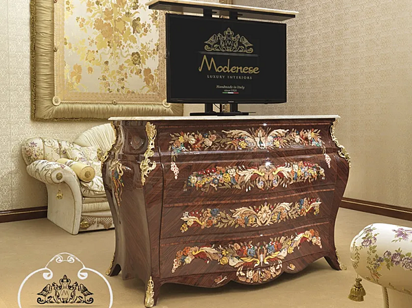 Выдвижной деревянный комод MODENESE GASTONE 15659 фабрика MODENESE GASTONE из Италии. Фото №1