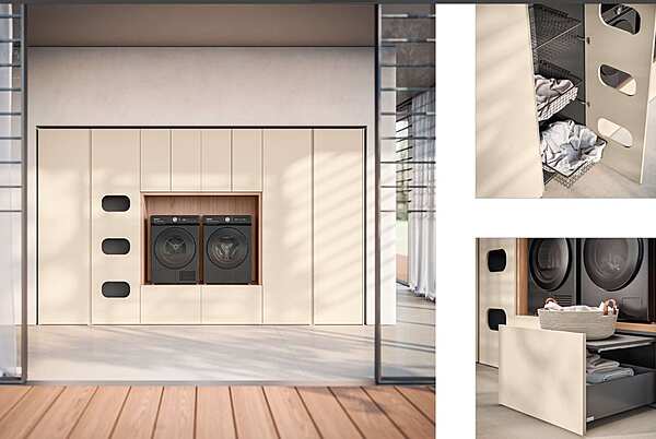 Современная кухня с островом ASTER CUCINE Domina Noce Blade Opaco фабрика Aster Cucine из Италии. Фото №5