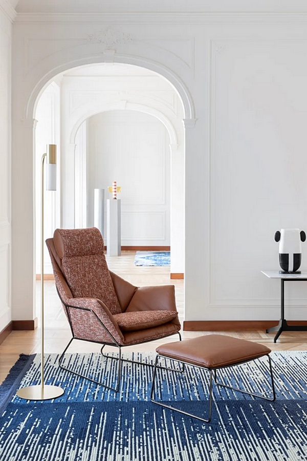 Кресло с мягкой спинкой из ткани SABA New York Bergere 2151 фабрика SABA из Италии. Фото №3