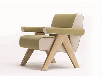 Кресло с мягкой спинкой из кожи EGOITALIANO Fram фабрика Egoitaliano из Италии