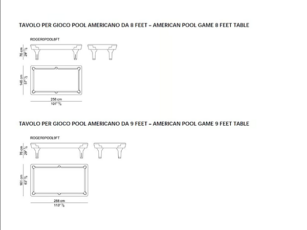 Бильярдный стол из массива дерева с кожаным покрытием I 4 Mariani Roger фабрика i 4 Mariani из Италии. Фото №8
