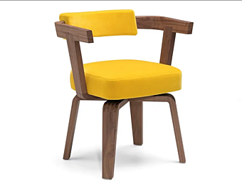 Кресло с подлокотниками обитое тканью Porta Volta Molteni & C