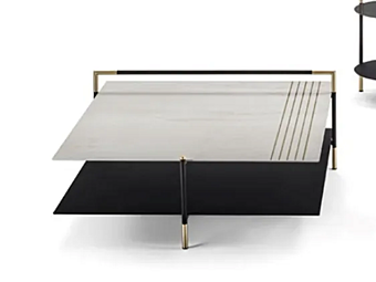 Кофейный столик квадратный из фарфорового камня Frigerio Kevin 16611 фабрика Frigerio из Италии